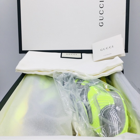 Gucci Ultrapace R Sneakers- Yellow/ Grey- 623109 - Picture 10 of 14